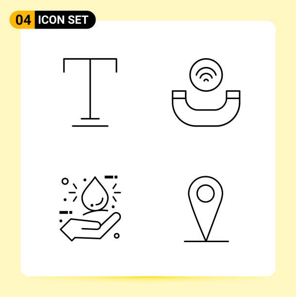 4个现代网站设计和创意图标图片下载