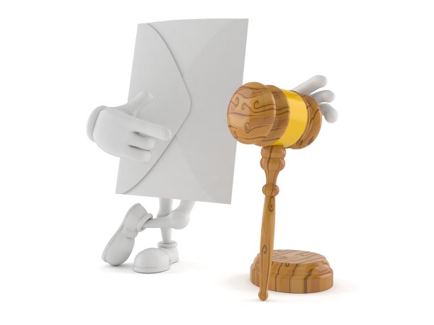 信封字符与木槌图片下载