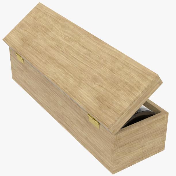 一个木盒子里的红酒瓶子图片下载