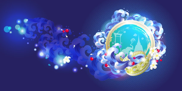 泰国泼水节的概念。水节日矢量插图。图片下载