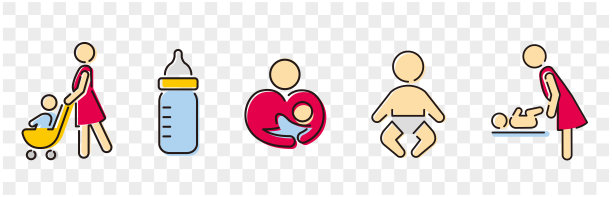 婴儿车图标婴儿推矢量图片下载