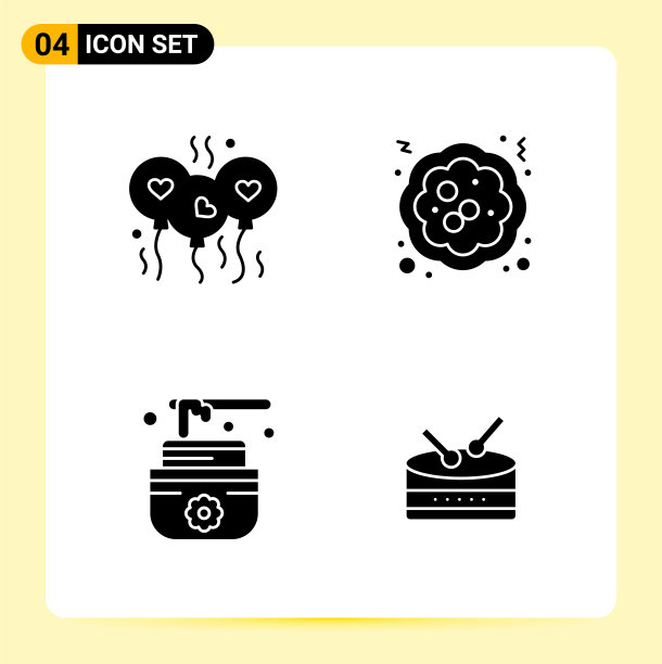 4个现代网站设计和创意图标图片下载