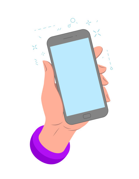 智能手机在手模板的网页和移动图片下载