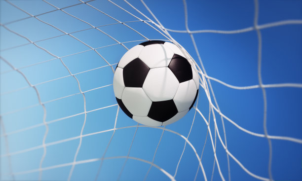 经典的球门网足球图片下载