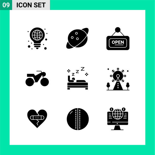 包9固体样式图标设置字形符号图片下载