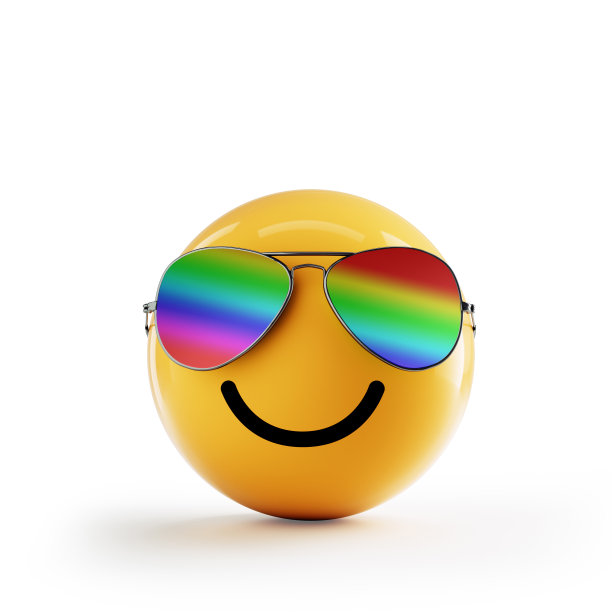 戴着太阳镜的笑脸图片下载