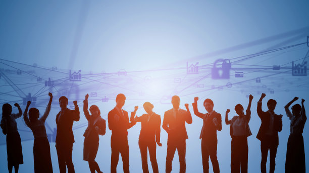 商业网络的概念。群商人。团队合作。人力资源。图片下载