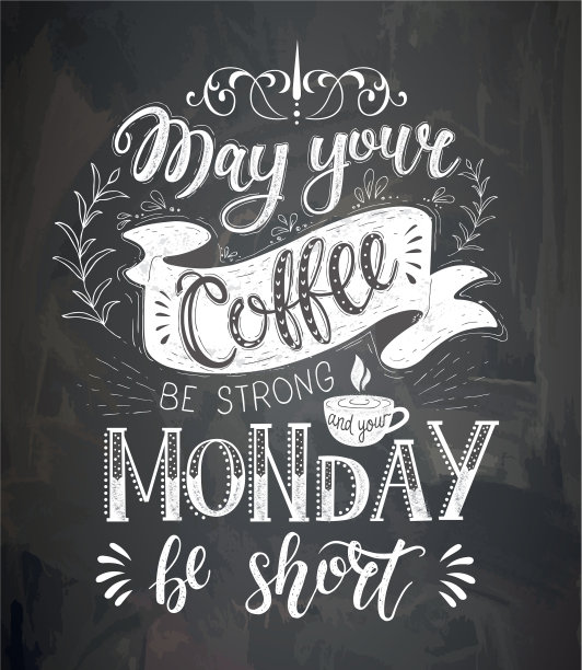 黑板上的咖啡报价图片下载