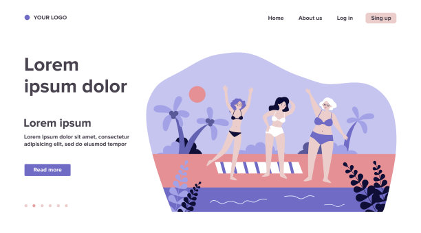 老年妇女在海滩上放松图片下载