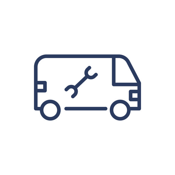 水管工面包车细线图标图片下载