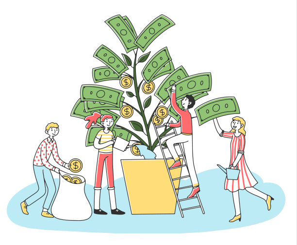 人们种植钱树平插图图片下载