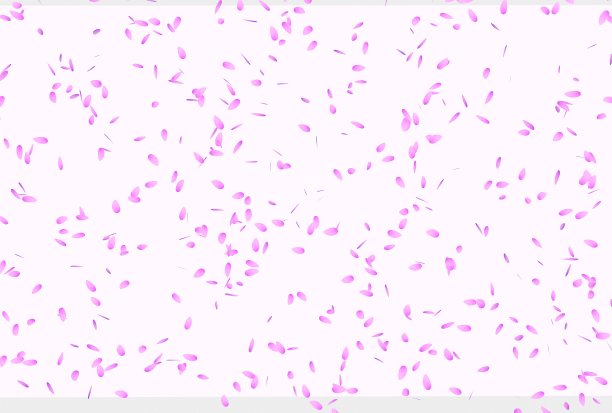 樱花飘飘洒洒的图像素材，3D渲染图片下载