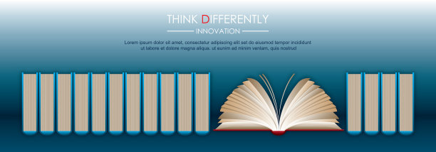 用书本思考不同的概念图片下载