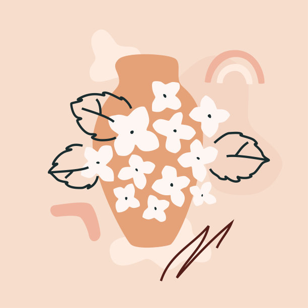 陶罐和霍坦西亚图片下载