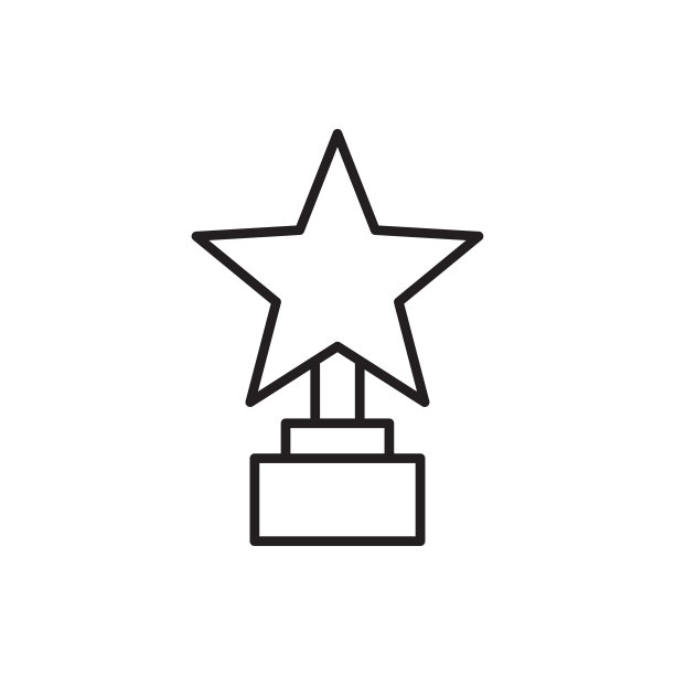 获奖者领奖台线图标，第一名杯轮廓矢量标志插图，线性象形图孤立在白色股票插图图片下载