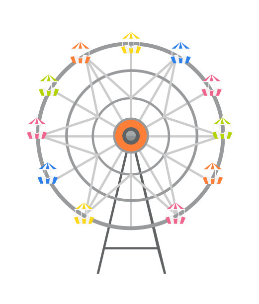 带乘用车的转轮孤立矢量图片下载