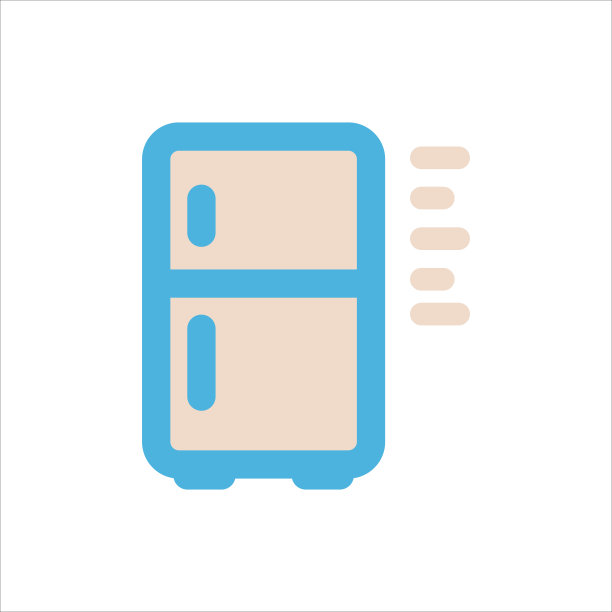 冰箱图标平面矢量标志设计新潮图片下载