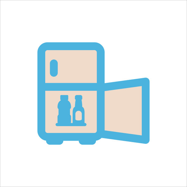 冰箱图标平面矢量标志设计新潮图片下载