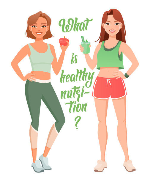 两个顽皮的女孩手里拿着健康的食物。健康的营养。图片下载