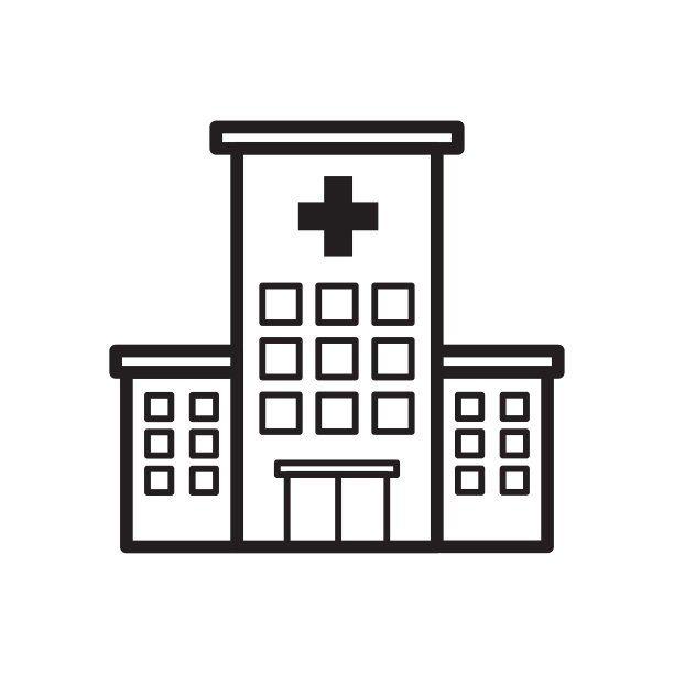 医院大楼图标矢量模板图片下载