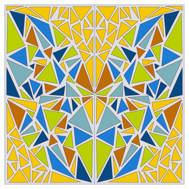 马赛克方形矢量插图。翅膀。图片下载