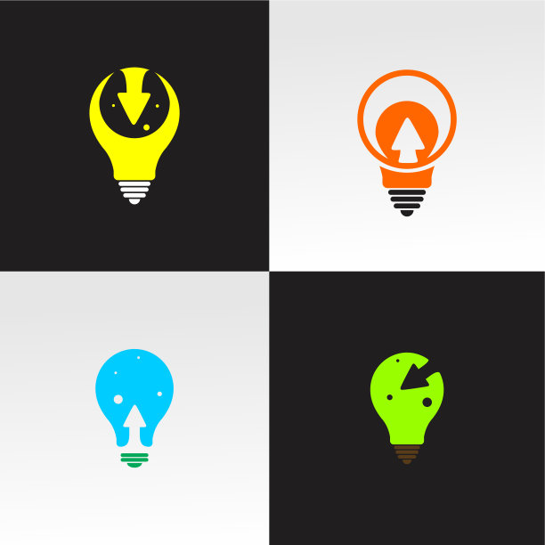 数字标志，创意标志模板。数字灵感标志设计-向量。图片下载