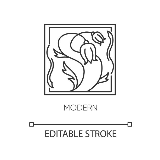 现代艺术像素完美线性图标图片下载