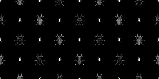 鹿角甲虫图形线模式图片下载