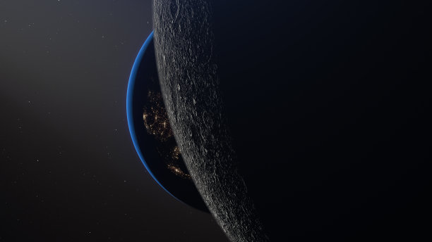 月球和地球图片下载