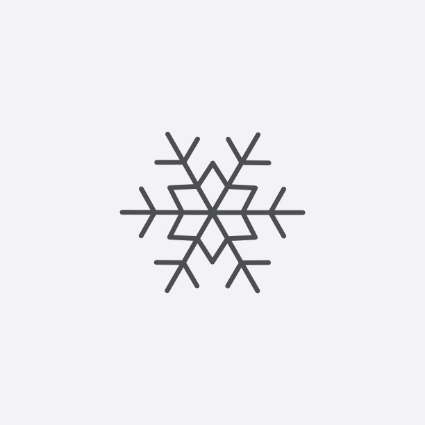 雪花轮廓图标图片下载