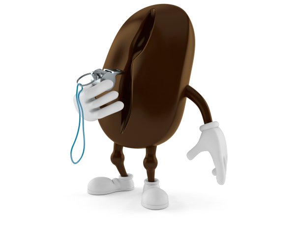 捧着口哨的咖啡豆图片下载