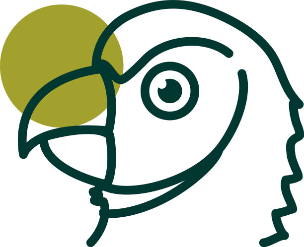 鹦鹉半线半色风格图标图片下载