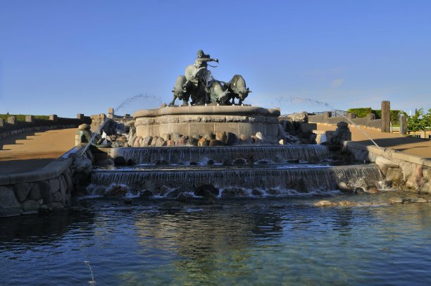 丘吉尔公园的科佩恩哈格姆·格菲恩喷泉图片下载