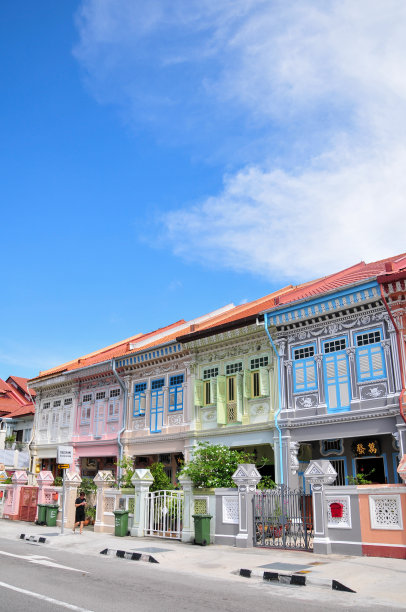 新加坡的传统土生华人建筑图片下载