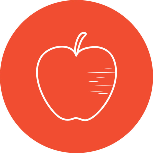 孤立的苹果水果块风格图标图片下载