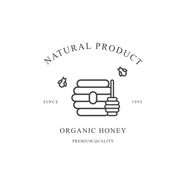 轮廓蜂蜜黑色图标孤立在白色图片下载