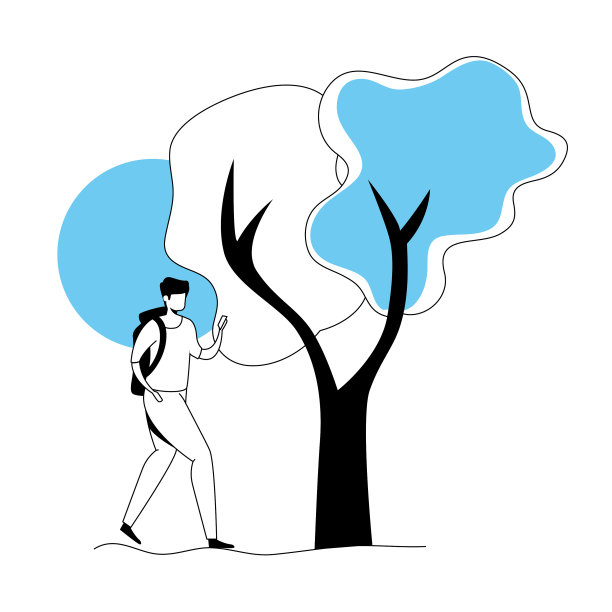 在公园里散步的人图片下载