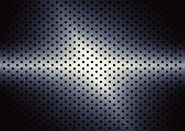 带孔的抽象金属板的插图图片下载