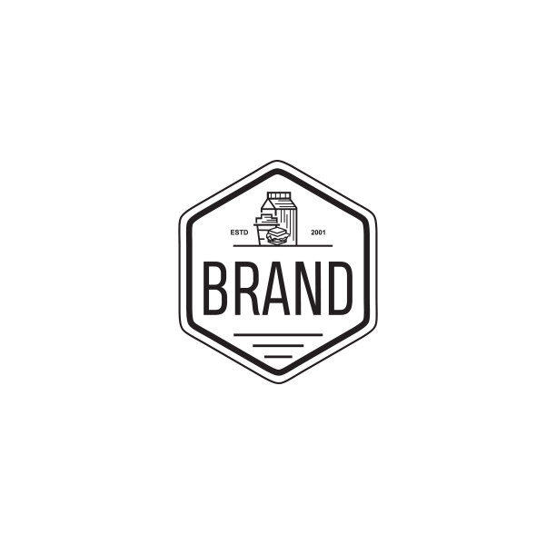 复古汉堡三明治标志潮人自然图片下载