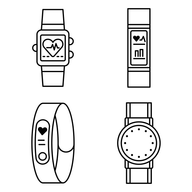 健身追踪器图标设置，轮廓样式图片下载