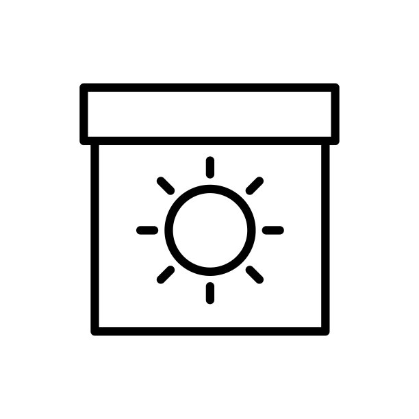 日历，太阳，夏天的图标。简单的线条，轮廓矢量元素的度假图标用户界面和用户体验，网站或移动应用程序图片下载
