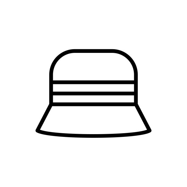 巴拿马帽图标。简单的线条，轮廓矢量元素的度假图标用户界面和用户体验，网站或移动应用程序图片下载