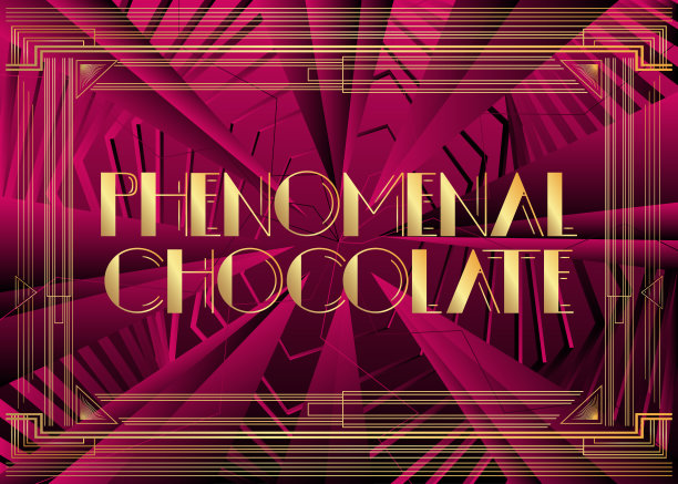 装饰艺术现象巧克力文字。图片下载