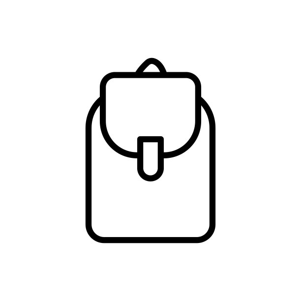 背包图标：适用于UI和UX的极简线性风格元素图片下载