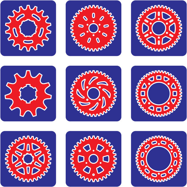 链轮机零件平面图标图片下载