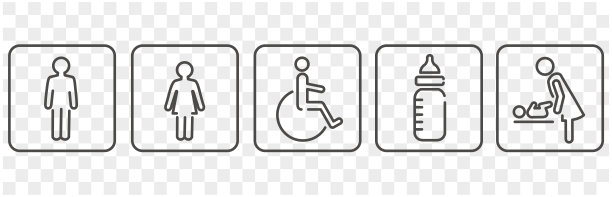 厕所厕所厕所矢量图标图片下载