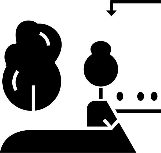家森林黑色图标概念图片下载