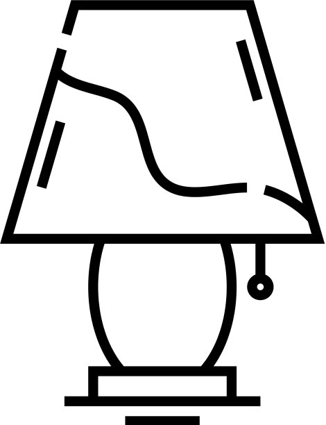 小火炬线图标概念标志轮廓图片下载