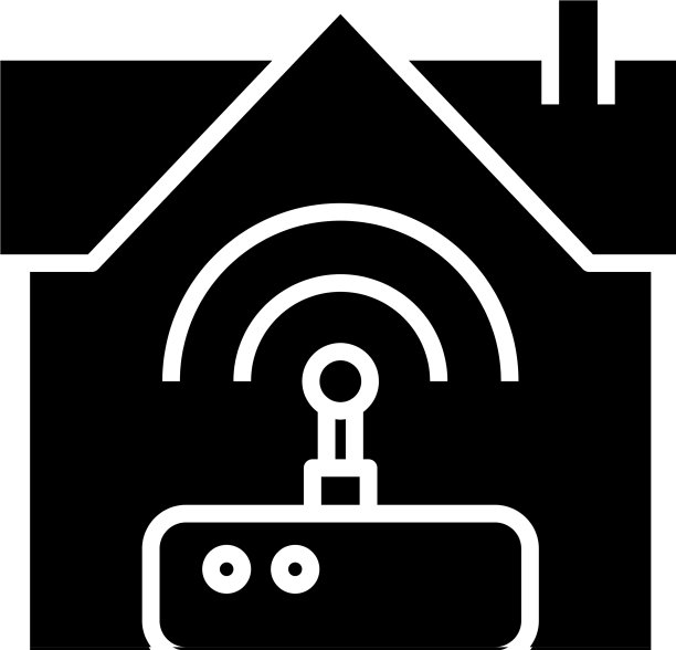 家庭互联网黑色图标概念图片下载