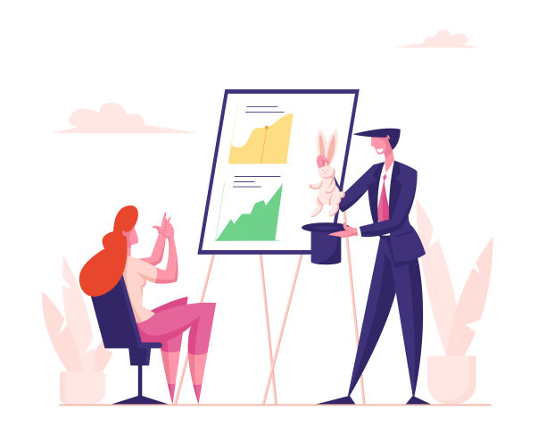 商人从礼帽里拉出兔子图片下载